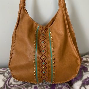 Boho satchel in tan